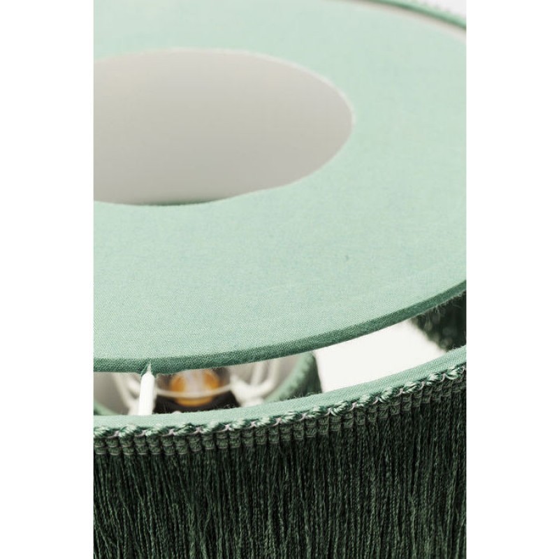 Table Lamp Fringes Green